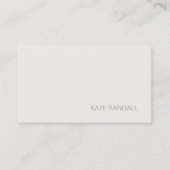 Berufliche schlichte Minimalistin Visitenkarte (Vorderseite)