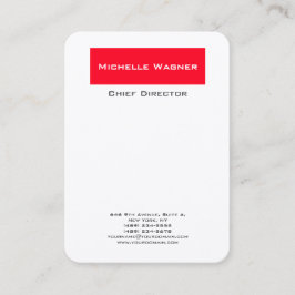 Berufliche Schlichte Minimalistisch Elegante Rot W Visitenkarte