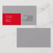 Berufliche schlichte, minimalistisch-grau visitenkarte (Vorne/Hinten)