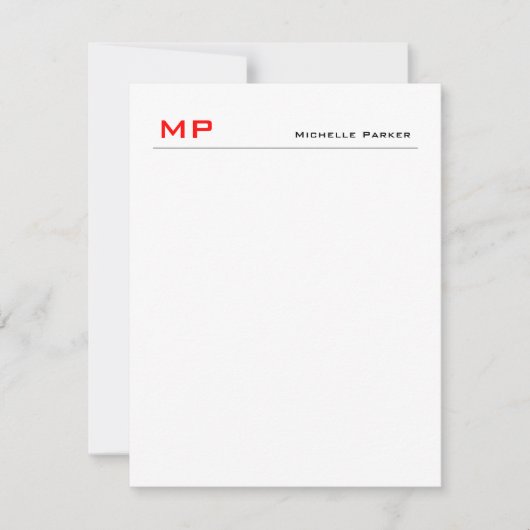 Berufliche Schlichte Minimalistisch Mitteilungskarte (Vorderseite)