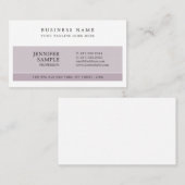 Berufliche Schlichte Moderne Elegante Farbgestaltu Visitenkarte (Vorne/Hinten)