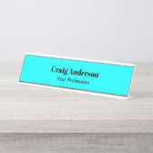 Berufliche Schlichte Moderne Elegante Schreibtischnamensplakette (Vorderseite )