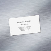 Berufliche Schlichte Moderne Minimalistisch Grau W Magnetische Visitenkarte (Beispiel)