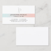 Berufliche Schlichte, moderne Monogram Trendy Visitenkarte (Vorne/Hinten)