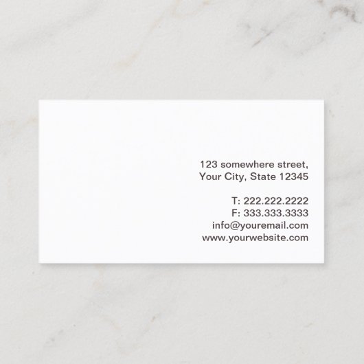 Berufliche Schlichte Retroleitung Visitenkarte (Rückseite)