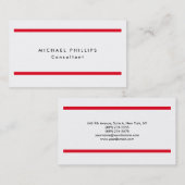 Berufliche Schlichte rote Streifen Visitenkarte (Vorne/Hinten)