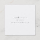 Berufliche Schlichte Sonderrot Quadratische Visitenkarte (Rückseite)