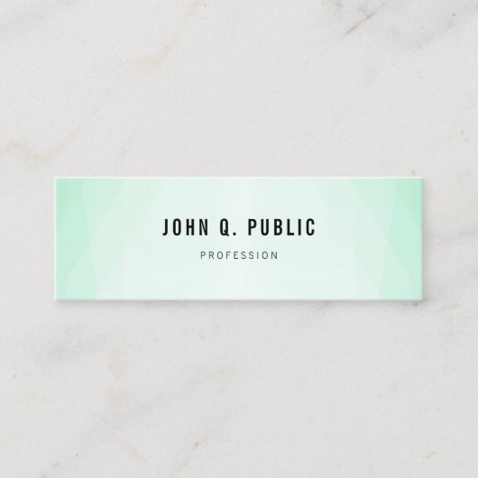 Berufliche schlichte Trendy Mini Green Moderne Visitenkarte (Vorderseite)
