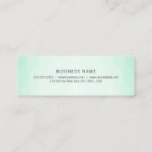 Berufliche schlichte Trendy Mini Green Moderne Visitenkarte (Rückseite)