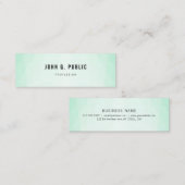 Berufliche schlichte Trendy Mini Green Moderne Visitenkarte (Vorne/Hinten)