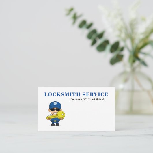 Berufliche Schlosserservicekarte Visitenkarte (Stehend Vorderseite)