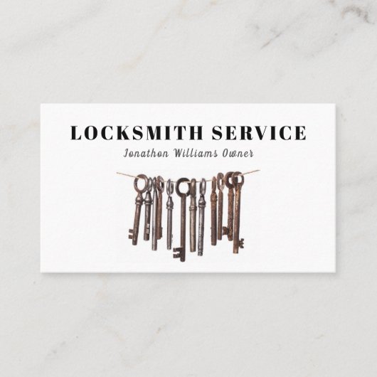 Berufliche Schlosserservicekarte Visitenkarte (Vorderseite)