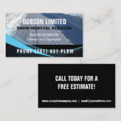 Berufliche Schneeraumkarte Visitenkarte (Vorne/Hinten)