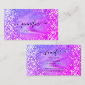 Berufliche Schönheit Makeup Holograph Glitzer Pink Visitenkarte (Vorne/Hinten)
