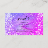 Berufliche Schönheit Makeup Holograph Glitzer Pink Visitenkarte (Rückseite)
