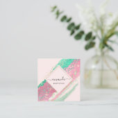 Berufliche Schönheitscreme Logo Rosa Rose Quadratische Visitenkarte (Stehend Vorderseite)