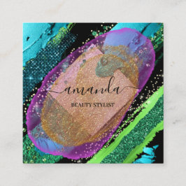 Berufliche Schönheitscreme-LogoViolett Quadratische Visitenkarte