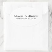 Berufliche Schreibweise Ovaler Aufkleber (Tasche)