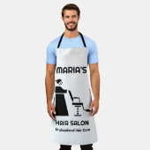 Berufliche Schürze für Damen im Haarstil (Getragen)