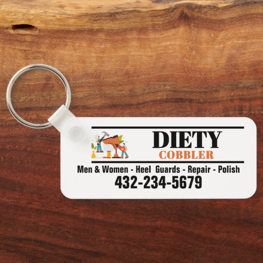 Berufliche Schuster- oder Schuhreparatur Schlüsselanhänger (Rückseite)