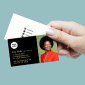 Berufliche Schwarz-Add-Foto-Logo-Social-Media Visitenkarte