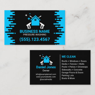 Berufliche Schwarz-Blau-Druckwäsche Visitenkarte