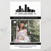 Berufliche Schwarz-Fotografie-Logo Big-Foto Flyer (Vorne)