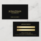 Berufliche Schwarz-Gold-Ernennung Terminkarte (Vorne/Hinten)