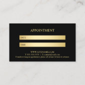 Berufliche Schwarz-Gold-Ernennung Terminkarte (Rückseite)