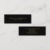 Berufliche Schwarz-Gold-Farbe Mini Visitenkarte (Vorne/Hinten)