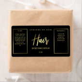 Berufliche Schwarz-Gold-Haarserummarken (Insitu)