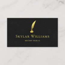 Berufliche Schwarz-Gold-Imitate Leather Notar