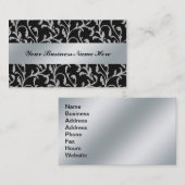 Berufliche Schwarz-Silber-Visitenkarten Visitenkarte (Vorne/Hinten)