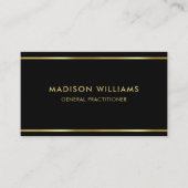 Berufliche Schwarz- und Goldprämie Visitenkarte (Vorderseite)