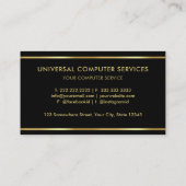 Berufliche Schwarz- und Goldprämie Visitenkarte (Rückseite)