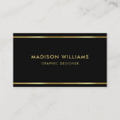 Berufliche Schwarz- und Goldprämie Visitenkarte (Vorderseite)