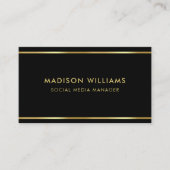 Berufliche Schwarz- und Goldprämie Visitenkarte (Vorderseite)