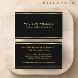 Berufliche Schwarz- und Goldprämie Visitenkarte