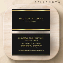 Berufliche Schwarz- und Goldprämie Visitenkarte