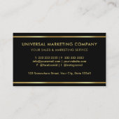 Berufliche Schwarz- und Goldprämie Visitenkarte (Rückseite)