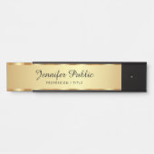 Berufliche Schwarz- und Goldtypografie Türschild (Vorderseite )