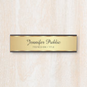 Berufliche Schwarz- und Goldtypografie Türschild (Vorderseite )