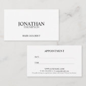 Berufliche Schwarz-Weiß-Ernennung Terminkarte (Vorne/Hinten)