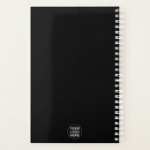 Berufliche Schwarz/Weiß-Firmenlogos und -Texte Planer (Rückseite)