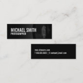 Berufliche Schwarz-Weiß-Fotografie Mini Visitenkarte (Vorne/Hinten)