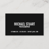 Berufliche Schwarz-Weiß-Fotografie Visitenkarte (Rückseite)