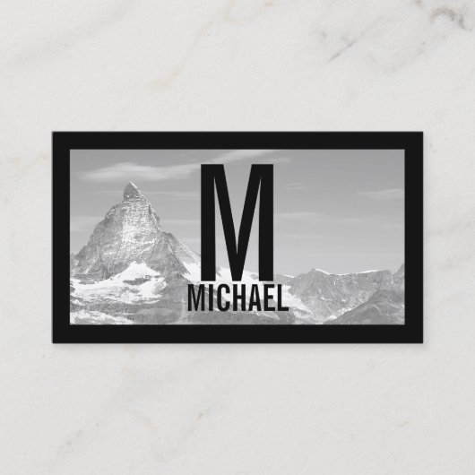 Berufliche Schwarz-Weiß-Fotografie Visitenkarte (Vorderseite)