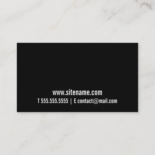 Berufliche Schwarz-Weiß-Fotografie Visitenkarte (Rückseite)