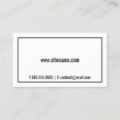 Berufliche Schwarz-Weiß-Fotografie Visitenkarte (Rückseite)