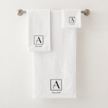 Berufliche Schwarz-Weiß-Monogramm-Anfangsschrift